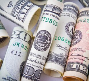 A lot of money on floor