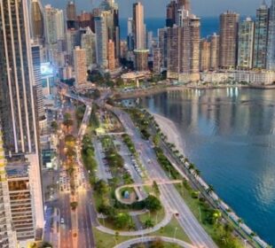 A city of building and side of beach